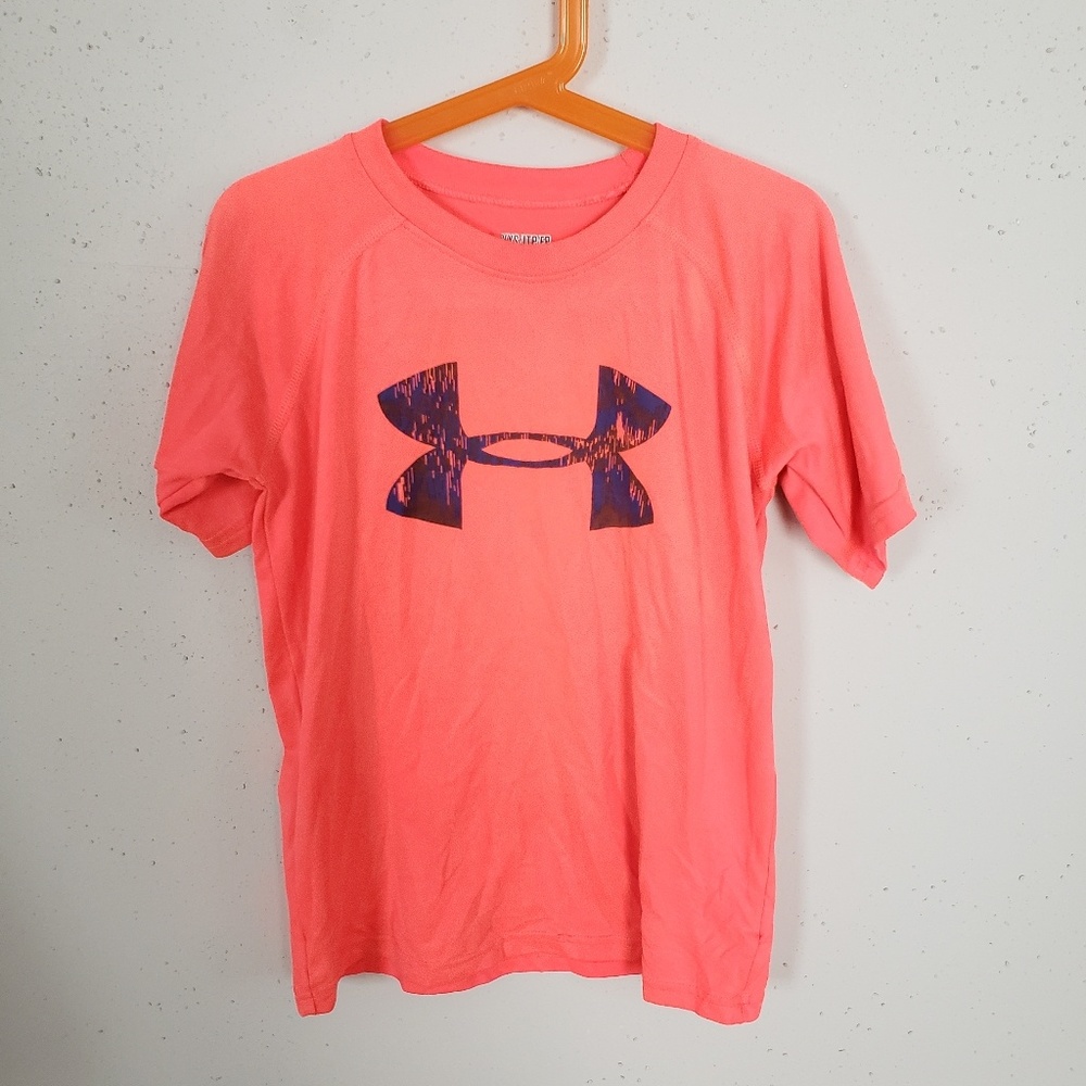 Under Armour Pink Fluorescent Shirt Boys Size YXS